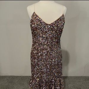 Adrianna Papell multi colored sequin dress size 16.